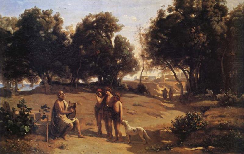 Homero and the shepherds, Corot Camille